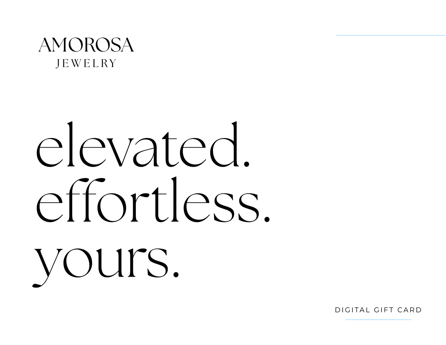 AMOROSA JEWELRY Gift Card